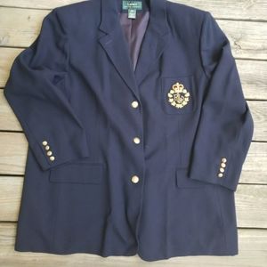 Vintage LRL 24W Navy wool blazer